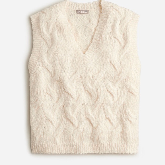 J. Crew Sweaters - J. Crew Ivory Cable Knit Vest